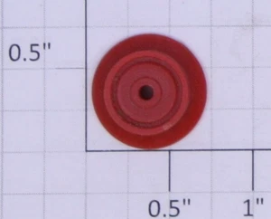 American Flyer PA9990-A Franklin / Washington Red Plastic Front Wheel (1) - Picture 1 of 2