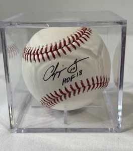 Baseball autografato Chipper Jones "HOF 18" MLB Rawlings Hall If Fame - Foto 1 di 3
