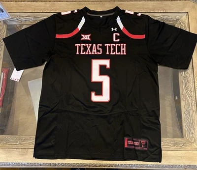 Patrick Mahomes Jersey NEW Mens Large Black Texas Tech Red Raiders Ships USA! - Image 1 of 4