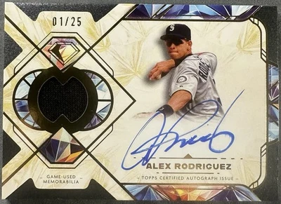 2025 Topps Diamond Icons Alex Rodriguez Auto Game Used Memorabilia /25 - Image 1 of 2