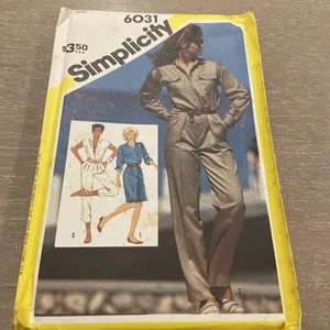 Simplicity 6031 Pattern Vintage Misses Jumpsuit & Dress Size 16 Uncut 80s - Picture 1 of 4