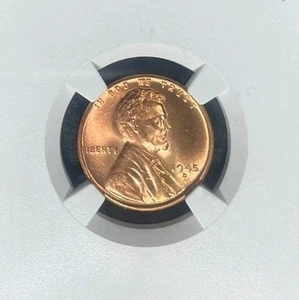 1945-D LINCOLN WHEAT CENT ~ NGC MS 67 RD ~BEAUTIFUL COIN~REF#99-002 - Picture 1 of 4