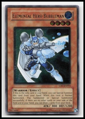 Elemental Hero Bubbleman (UTR) CRV-EN014 Cybernetic Revolution Yugioh Card - Image 1 of 2