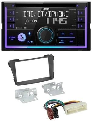 JVC MP3 USB 2DIN DAB Bluetooth CD Autoradio für Hyundai i40 Typ VF ab 2016 schwa - Bild 1 von 4