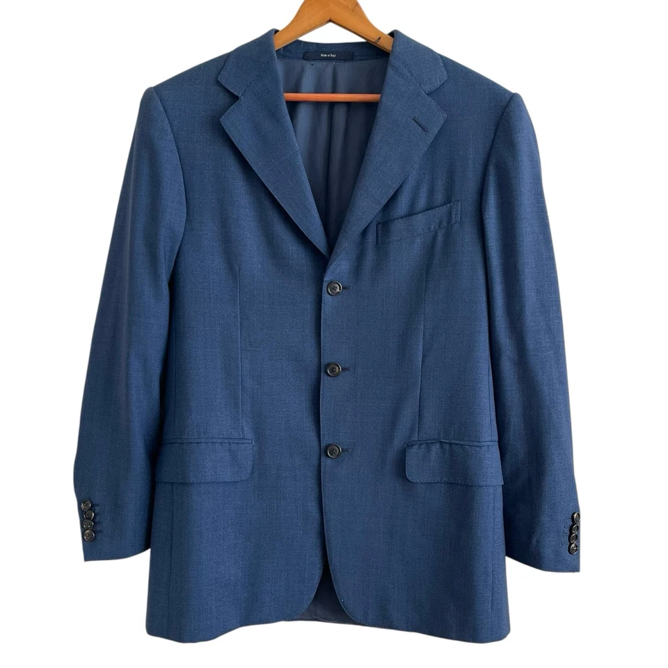 Ermenegildo Zegna Wool Sport Coat 40R Navy Blazer Tailored Heritage Preppy Vtg - Image 1 of 4