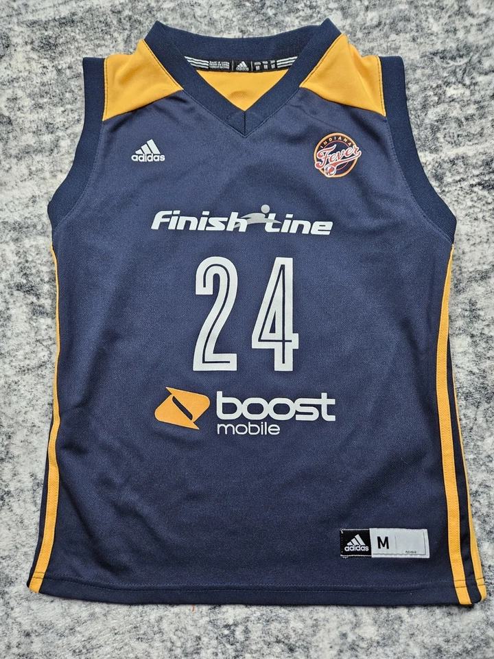 Camiseta Adidas 2015 Tamika Catchings Indiana Fever baloncesto juvenil talla mediana Foto 1 de 4
