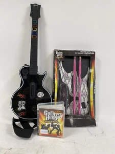 Guitar Hero World Tour PS2 Game with Wireless Guitar and Deluxe Kit All Untested - Picture 1 of 9