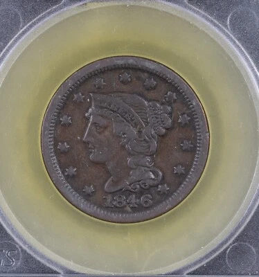 1846 / 1846 Large Cent - N-4 - VF Condition in graded holder - BB295 - Image 1 of 2