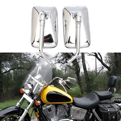 For Suzuki Intruder 800 1400 1800 Rectangle Chrome Motorcycle Rear View Mirrors Foto 1 de 4