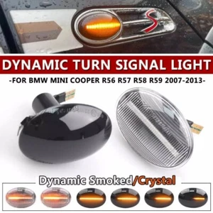 For Mini Cooper R55 R56 R57 R58 R59 2pcs Flowing Side Indicator LED Marker Light - Picture 1 of 17