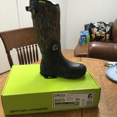 Gator Waders Womens Omega Flow Waterproof Rubber Boots Size 8 Color Bottomland - Image 1 of 4