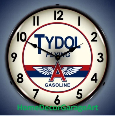Tydol Flying A Gasoline LED Backlit Wall Clock, Garage Art HDGA - Image 1 of 4
