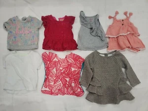 Lot of 7 Variety of Girl Tops size (12M) Skirts, Shirts, Dresses - Picture 1 of 4