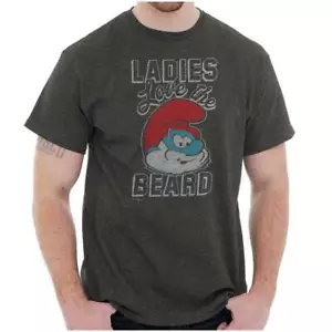Papa Smurf Ladies Love the Beard Bearded Guy Mens Casual Crewneck T Shirts Tees - Picture 1 of 9