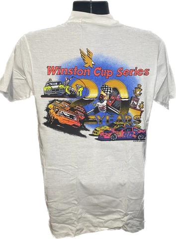 VTG NASCAR Winston Cup Series 1990 20th Anniversary Pocket T-Shirt SM NEW DS Cover