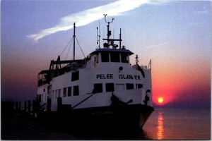 Postcard Ontario Pelee Islander Ferry at Sunset Lake Erie - Picture 1 of 2