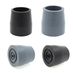 Walking Frame Rubber Feet 27mm Black, Grey Tips for Drive Medical Folding Zimmer - Picture 1 of 7