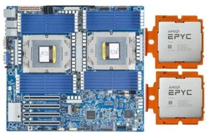 Gigabyte MZ73-LM0 Rev. 2.0 SP5 + 2x AMD EPYC 9554 64 Kerne PCIE 5.0 400W CPU - Afbeelding 1 van 5