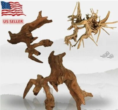 Madera a la deriva natural para acuario ramas surtidas adorno de reptiles decoración de pecera Foto 1 de 4