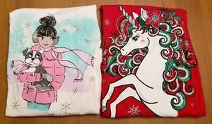 2pc Lot Girls SZ 14 Children's Place Long Sleeve Holiday/Christmas T-Shirts EUC - Picture 1 of 7