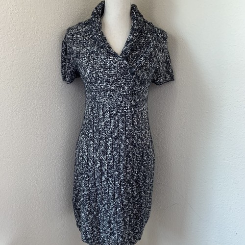 Abito maglione Alyx donna taglia media nero bianco marmorizzato grigio maglia corta pull on