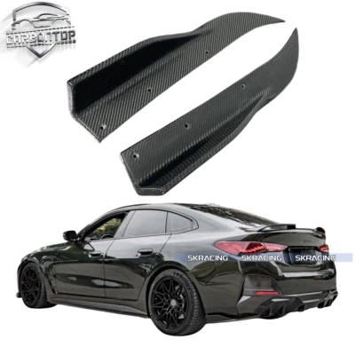 Delantales divisores de esquina laterales de parachoques trasero de fibra de carbono para BMW G26 i4 430i 440i Foto 1 de 4