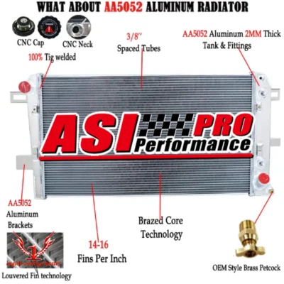 2 Row Radiator For 2001-2005 Chevy Silverado 2500 HD GMC Sierra 3500 HD 6.6L Foto 1 de 4