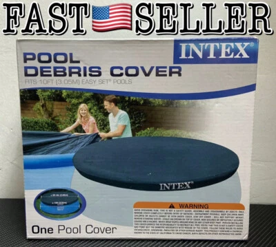 Intex Easy Set Swimming Pool Cover With Rope Tie, 10 Ft, 12 In Overhang - Image 1 of 4