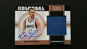 KEVIN LOVE 10-11 PANINI PLAYOFF NATIONAL TREASURES COLOSSAL AUTO AUTOGRAPH #/15! - Foto 1 di 4