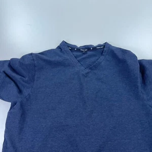 Public Rec Shirt Mens Medium Blue V Neck Lightweight Stretch casual - Picture 1 of 6