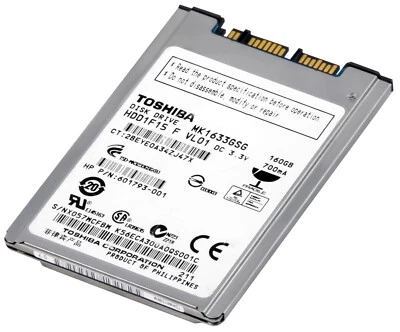 Toshiba MK1633GSG 160GB 5.4K 16MB Microsata 1.8'' 601793-001 - Image 1 of 3