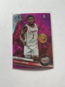 2023-24 Bowman Chrome University Pink Refractor 1st Jamal Shead Houston Cougars - Picture 1 of 1