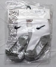 Nike Unisex Baby's Logo Lighweight Crew Socks 6-Pack DM3 White Size 12-24M NWT
