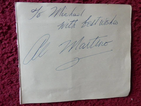 AL MARTINO - ACTOR  /  SINGER    - AUTOGRAPH Cover