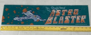 Astro Blaster Original 1980 Video Game Marquee Sign Gremlin industries 24” x 6” - Picture 1 of 14