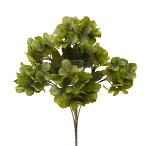 6-12 Pcs Artificial Green Hydrangea Bush 19 cm For Home/Office Party Decor - Picture 1 of 2