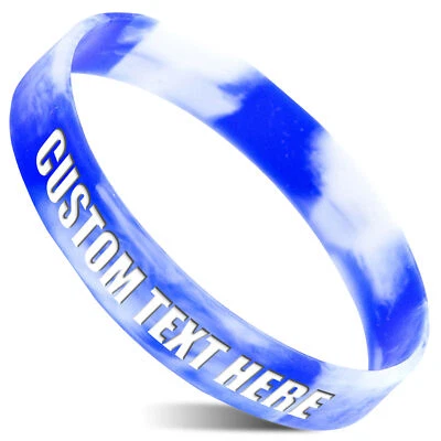 200 Pack Custom Engraved Silicone Wristbands - Personalized Rubber Bracelets - Image 1 of 4