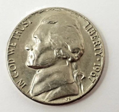 1967 Jefferson Nickel Lamination Rim Error - Image 1 of 2