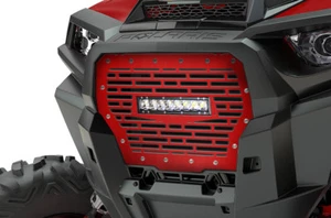 Rejilla de acero para Polaris RZR Turbo 1000 XP 2017-2018 + Barra de luz LED 10" RZR roja - Imagen 1 de 3