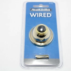 Door Bell Brass Push Button Wired Chime Heath Zenith - Picture 1 of 3