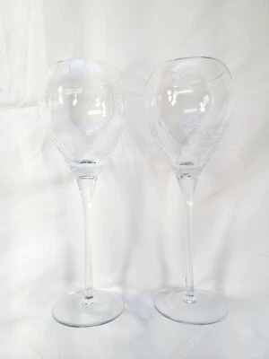 Pier 1 Reflections Transparente Alto Crackle Copa de Vino 10 Pulgadas de Alto Lote 2  Foto 1 de 4