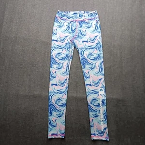 Champion Pants Youth 14 16 Blue Pink Legging Active Script Spellout Gym Workout - Picture 1 of 15