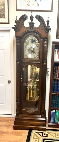 Howard Miller Tall Case Clock 82nd Anniver. Ed. w/ 3 Chime Options Model 611-142 Cover