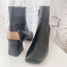 Maison Margiela 4 stitches Leather Boots 37 Black Authentic Women New from Japan