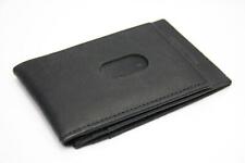Премиум кожаный мужской черный магнитный держатель для карточек (S15)