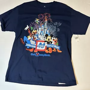 Walt Disney World 40th Anniversary T Shirt 2011 Y2K Sz L NWT Mickey Donald - Picture 1 of 5