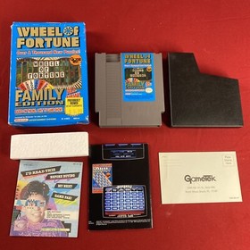 WHEEL OF FORTUNE: Family Edition (Nintendo NES 1990) Box, Sleeve, Papers - CIB!