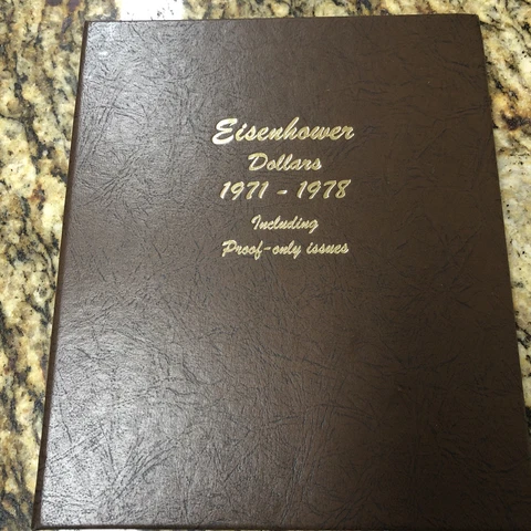 1971-1978 Eisenhower Complete set (32)Coins In Dansco Book Includes proofs Cover