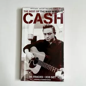JOHNNY CASH The Best of the Man in Black 2 CD Set 50 Songs Remastered, Sealed, - Picture 1 of 2