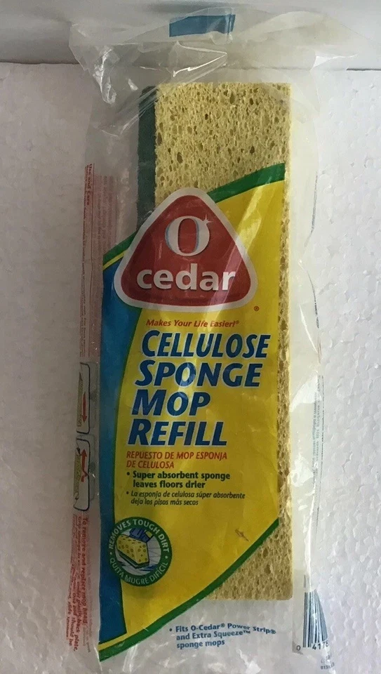 O-Cedar Super Size Power Strip Sponge MOP Refill Vintage 2000 Old Stock